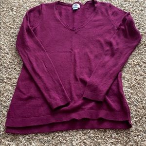 Burgundy old navy v-neck sweater